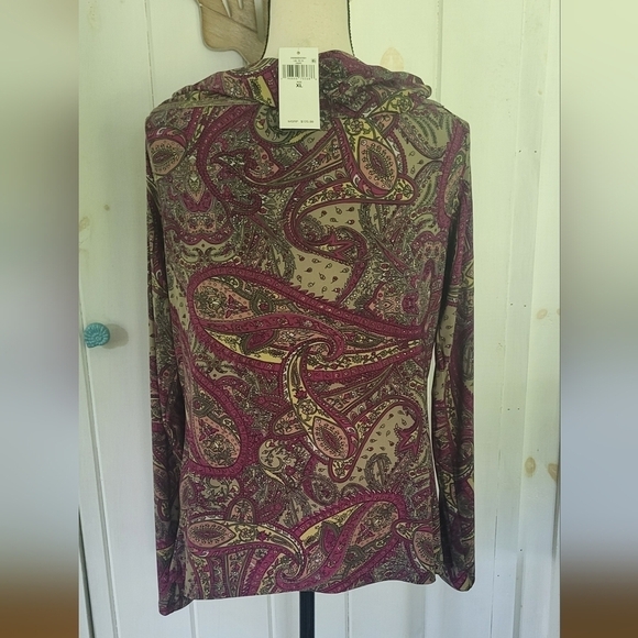 Lauren Ralph Lauren Paisley Off-The Shoulder Blouse - Picture 5 of 13